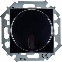 Светорегулятор-переключатель поворотный 15, 500 Вт, черный глянцевый |  код. 1591713-032 |  Simon